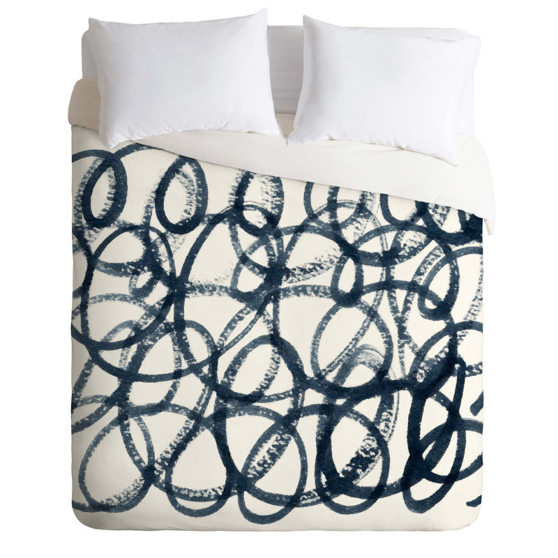 Social Proper Polyester Abstract Duvet Cover, King Duvet Cover + 2 King Shams