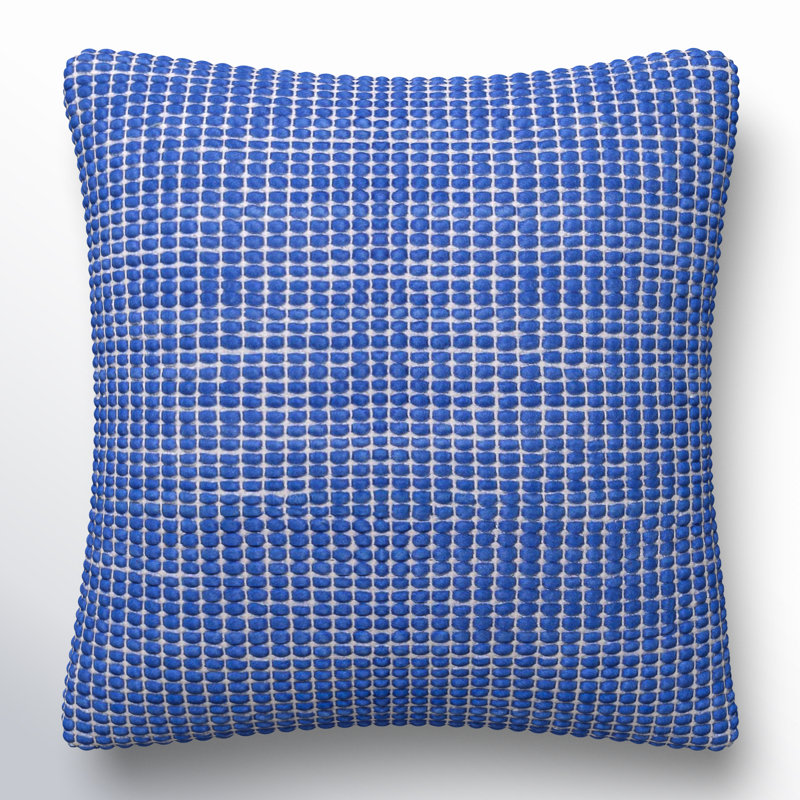 Coussin Waverly, Polyester/ Bourre en polyester, Bleu, 18 po x 18 po