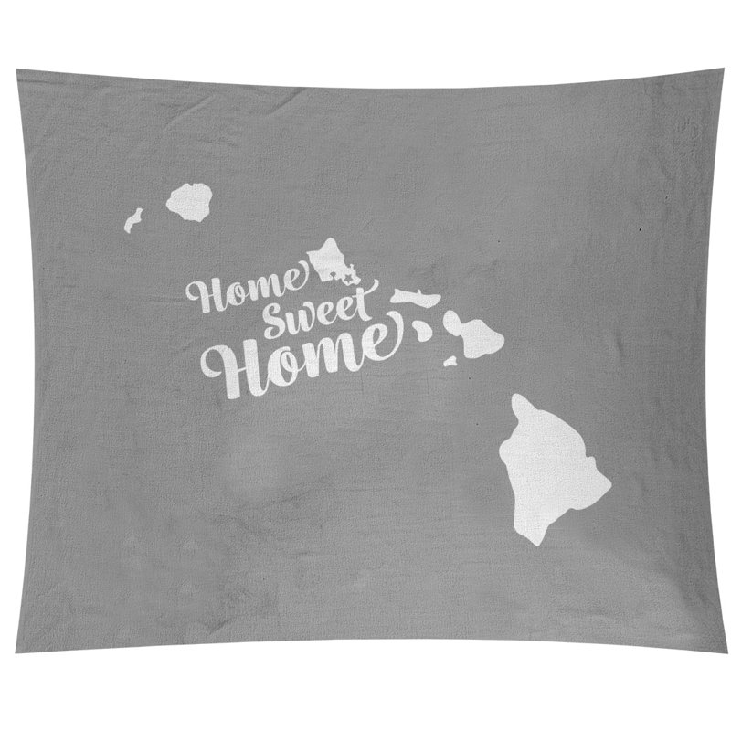 Tapisserie murale honolulu doux pour la maison, H 51 po x l 60 po, Gris