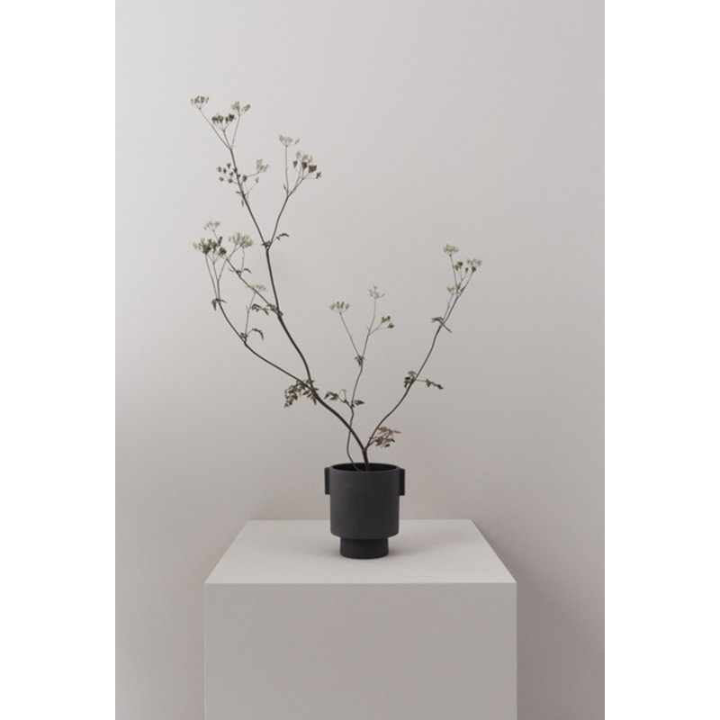 Inka Planter, Gray, 4.13" H x 4.13" W x 4.13" D