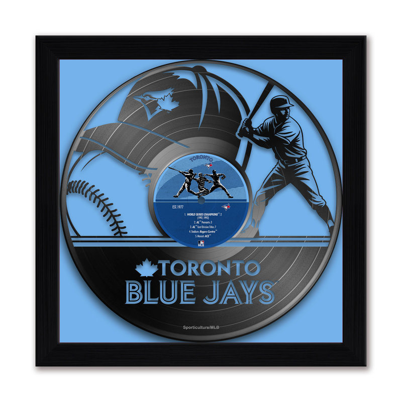 IMPRIMÉ EN VINYLE 13 "X 13" MLB, LMB Blue Jays de Toronto