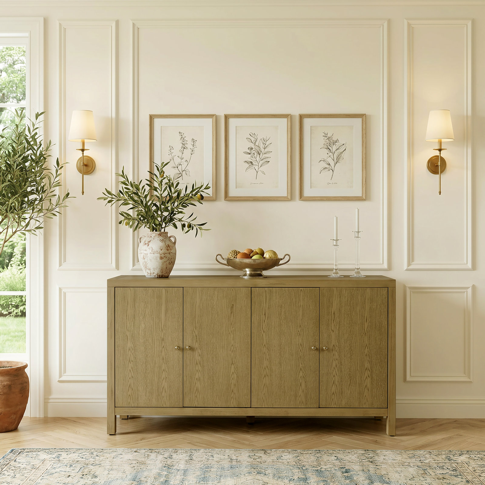 Celine Acacia Sideboard, Light Oak