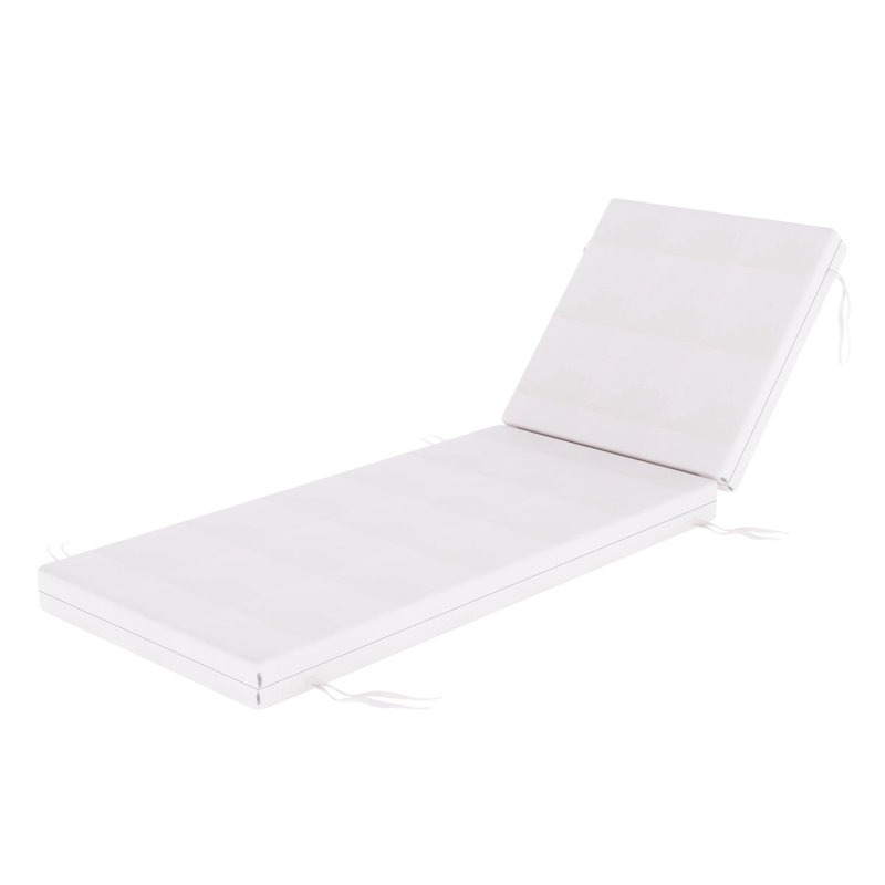 Lani Sunbrella Outdoor Chaise Lounge Cushion, 24" W x 73" D, Sunbrella Play Snow