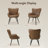 Modern Upholstered Dining Side Chair with Metal Legs - Comfortable Accent Chair for Kitchen or Dining Room-46845005
