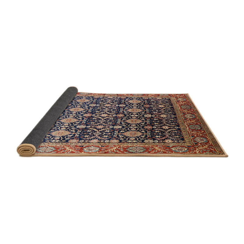 Tapis oriental brun / bleu marine, Rond 3 pi
