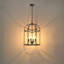 Luminaire suspendu cage en métal 4 lumières-2031311029