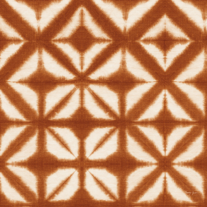 Shibori Square XII Orange by Nancy Green - Wrapped Canvas Painting, 30cm H x 30cm W x 3.8cm D