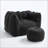Soft Bean Bag Chair with High Resilient Foam for Living Room and Bedroom, Comfortable Square Lazy Sofa with Footstool, Cover for Adults to Gaming, Reading, and Watching TV-488146173