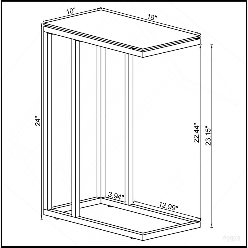 Table d'appoint Connor Chrome