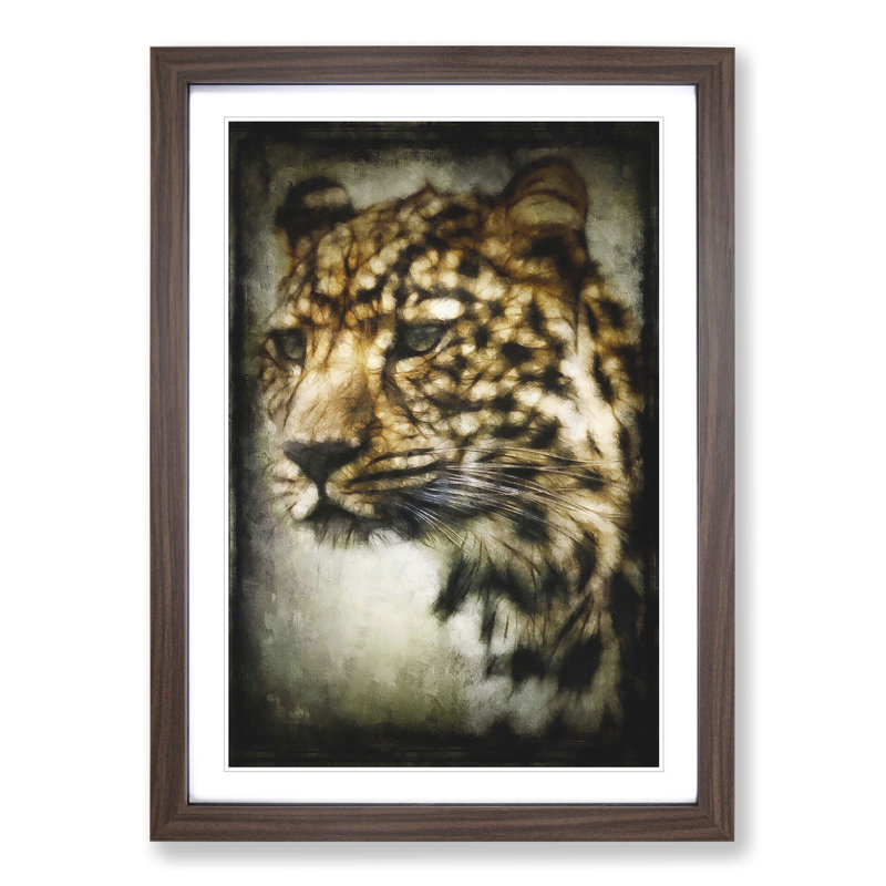 Cheetah Vol.2 - Framed Print, 36cm H x 27cm W x 2cm D, Walnut Framed