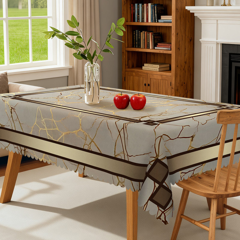Nappe en polyester lavable à la machine au design minimaliste, L 70,8 po x l 55,12 po