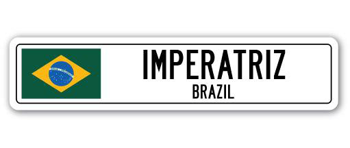 Panneau de signalisation en aluminium «imperatriz», drapeau du Brésil, H 8 po x l 36 po x P 1 po