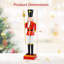 Casse-noisette de Noël 4 pi avec chapeau haut de forme et magnifique sceptre, uniforme et bottes pour la cour - noir et rouge-1522286466