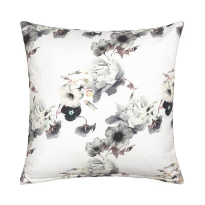 Morning Glories Decorative Floral Square Cotton Pillow Cover
