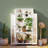 Wood Large Greenhouse Balcony Portable Cold Frame With Wheels, Adjustable Shelves And Openable Roof-122480669