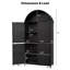 Armoire de rangement 72 po en osier avec tablettes-681905642