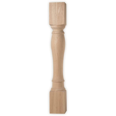 Round Unfinished Rubberwood Post