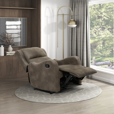 Chaise inclinable moderne et contemporaine en microfibre de 30 po Norihisa