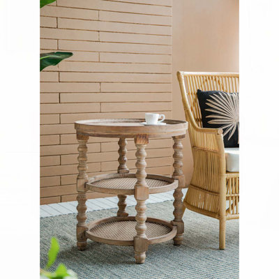 Table basse ronde à 2 niveaux