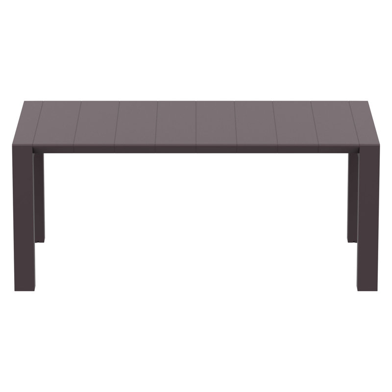 Farrah Rectangular Metal Outdoor Dining Table , in. W 39'' in. D, Rattan Brown, 39" W x 70" L x 29.5" H