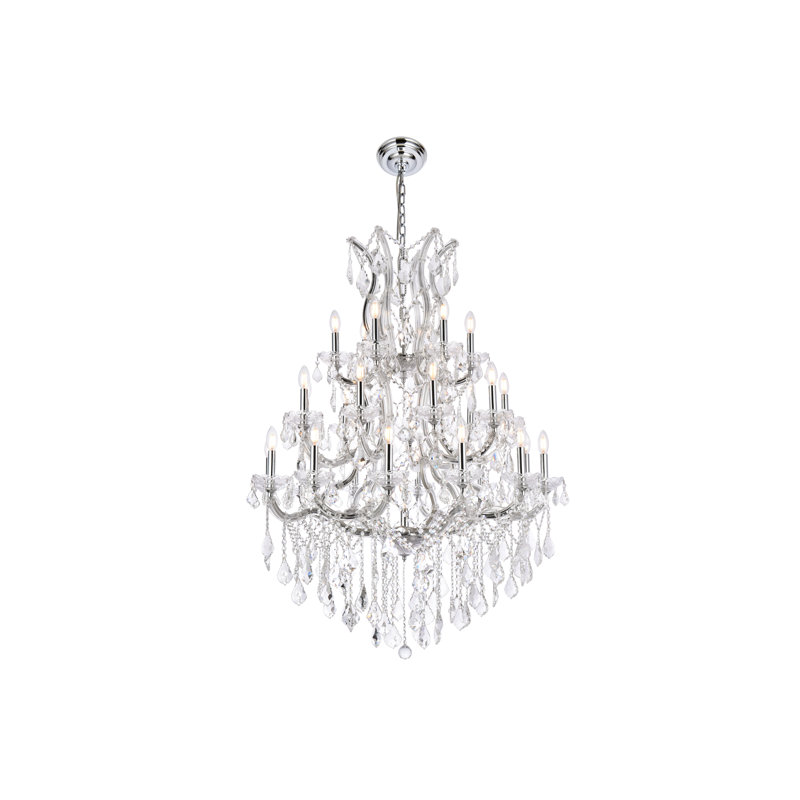 Stockard 28 - Light Chandelier, Chrome, Crystal (Clear), Royal Cut
