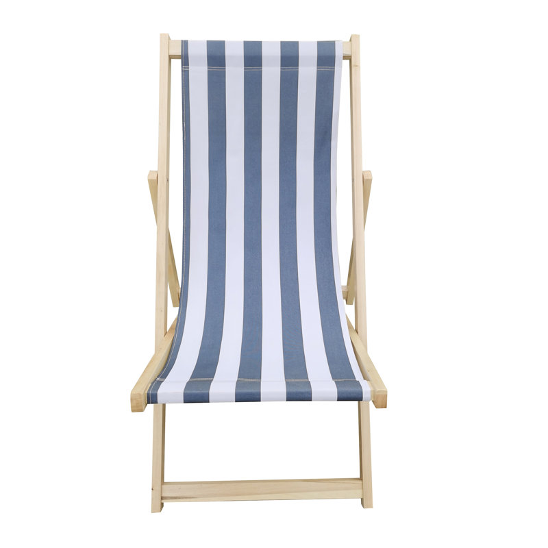 Chaise de plage inclinable Devize, Bleu clair/gris