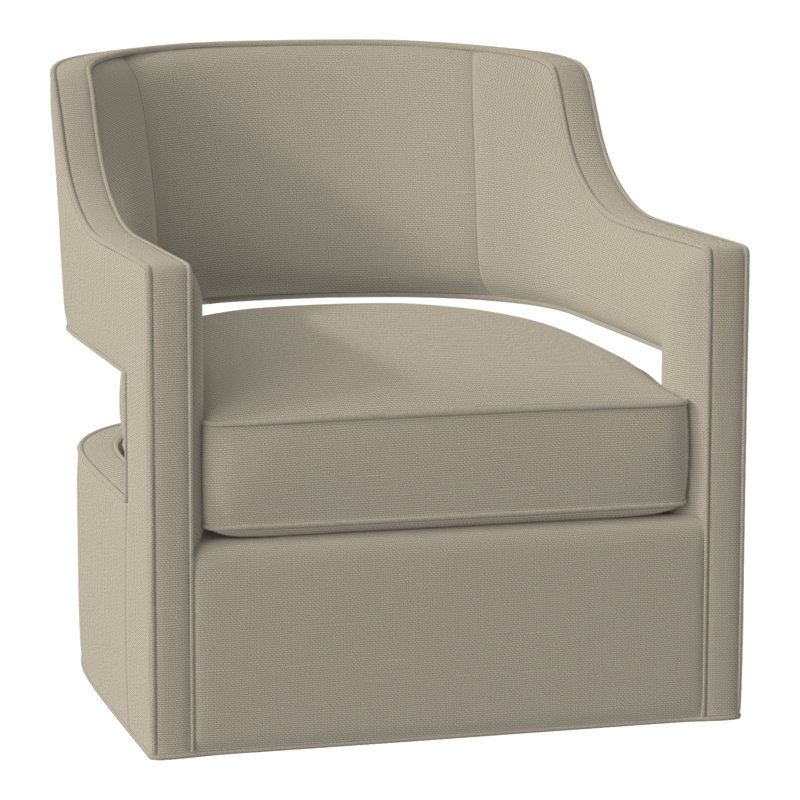 Fauteuil pivotant l 29,5 po Phoebe, Toile de rameau Perigold Beagle