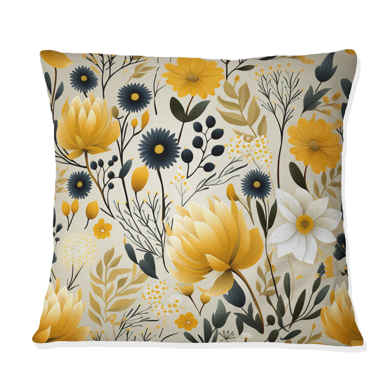 Motif botanique rétro II - Botanical Printed, H 18 po x l 18 po
