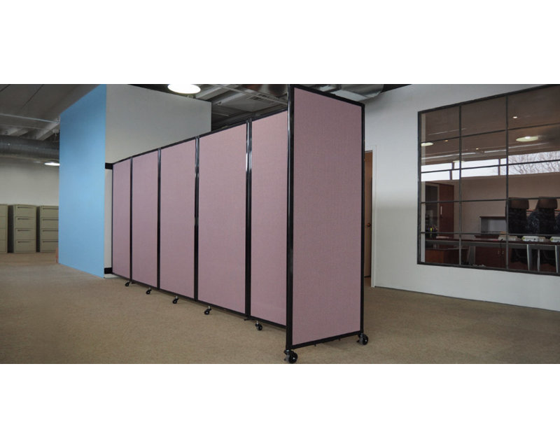 11 - Cloison pliante à panneaux, 7, Bleu clair, H 60 po x l 234 po x P 12 po