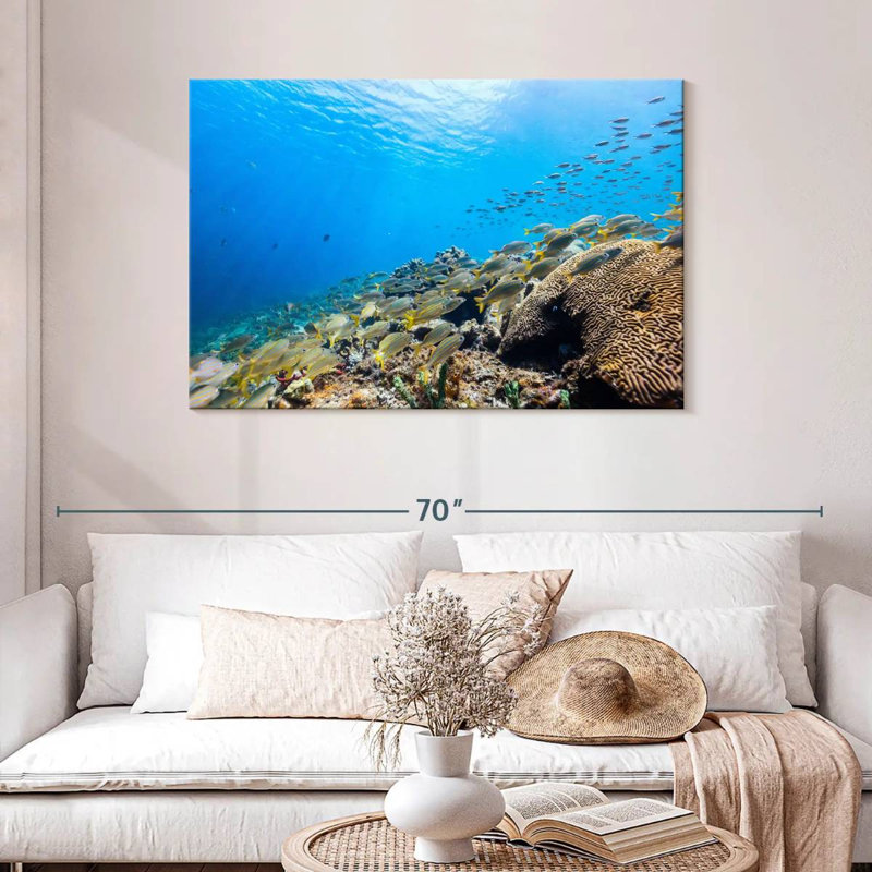 St. lucia ocean life Aletra, H 30 po x l 45 po
