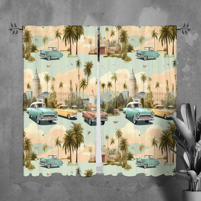 Paire de rideaux obscurcissant en polyester Kimiyah, L 40 po x L 82 po