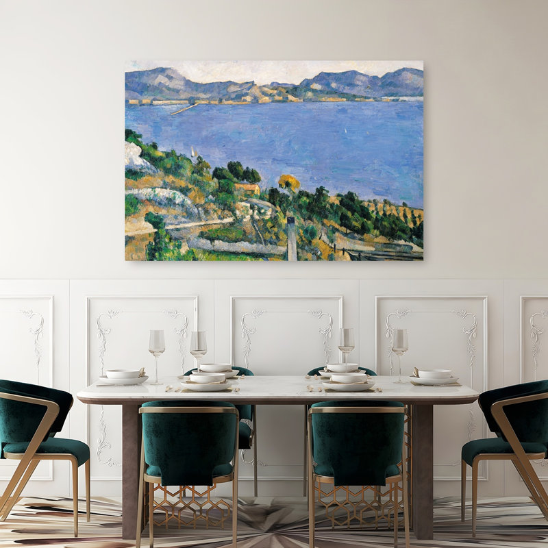 Lestaque, View Of The Bay Of Marseilles, C.1878-79 Abstract Contemporary Coastal Landscape Wall Art Print