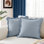 Housse de coussin festonné de 2 housses de coussin décoratif en chenille printanière Housses de coussins Boho Mignon Coussins esthétiques et BCBG pour canapé (bleu brumeux, 18 po x 18 po)