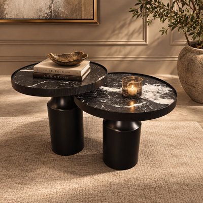Ensemble de tables d'appoint 2 pièces Tonis