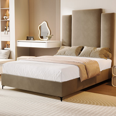 Giouli Upholstered Velvet Standard Bed
