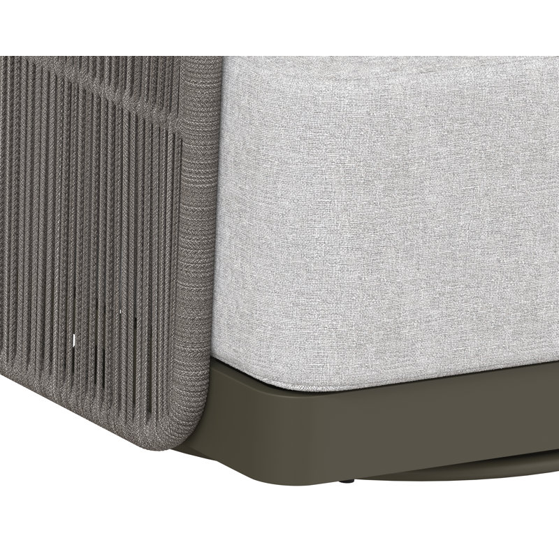 Allariz Outdoor Swivel Lounge Chair, Gracebay Light Gray, Gray