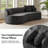Eliseo Boneless 94.5"W Modern Compression High-Density Foam Sofa with 2 Pillow and No Assembly Needed-739585729