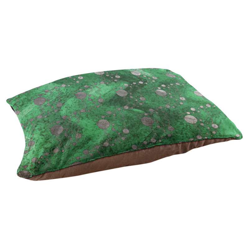 Oreiller classique pour chien de planètes Byrge, Moyen (H 9,5 po x l 28 po x P 18 po), Vert