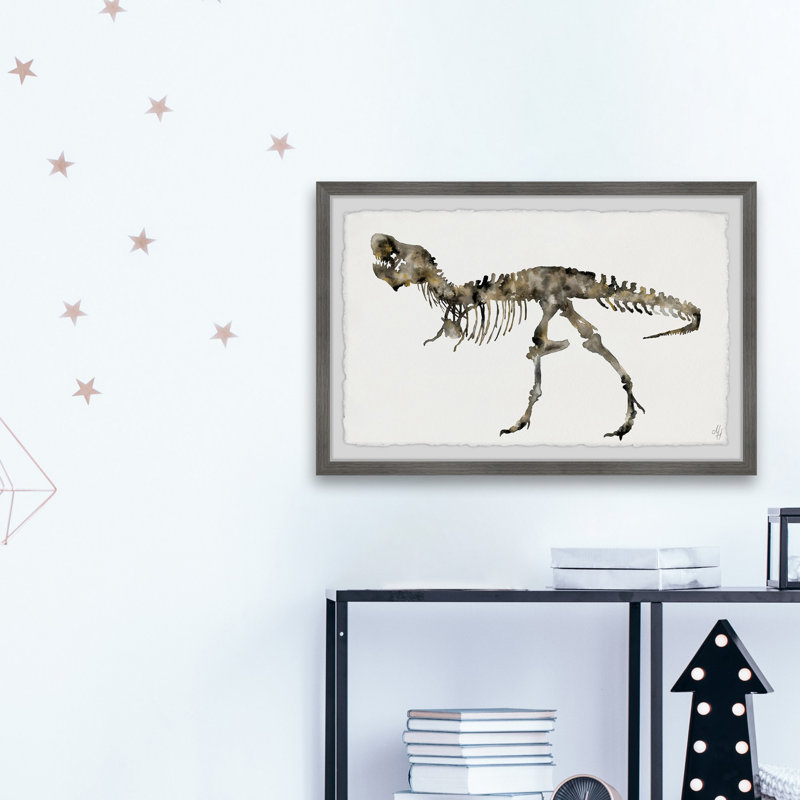 Brooten 'T-Rex Fossil' Framed Print, 8" H x 12" W x 1.5" D
