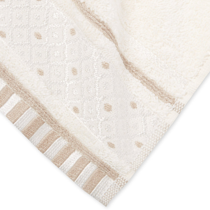 6 Piece 100% Cotton Towel Set, Creme
