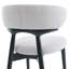 Parsons Set of Two Light Grey Fabric Black Effect Ash Wooden Frame Dining Chairs