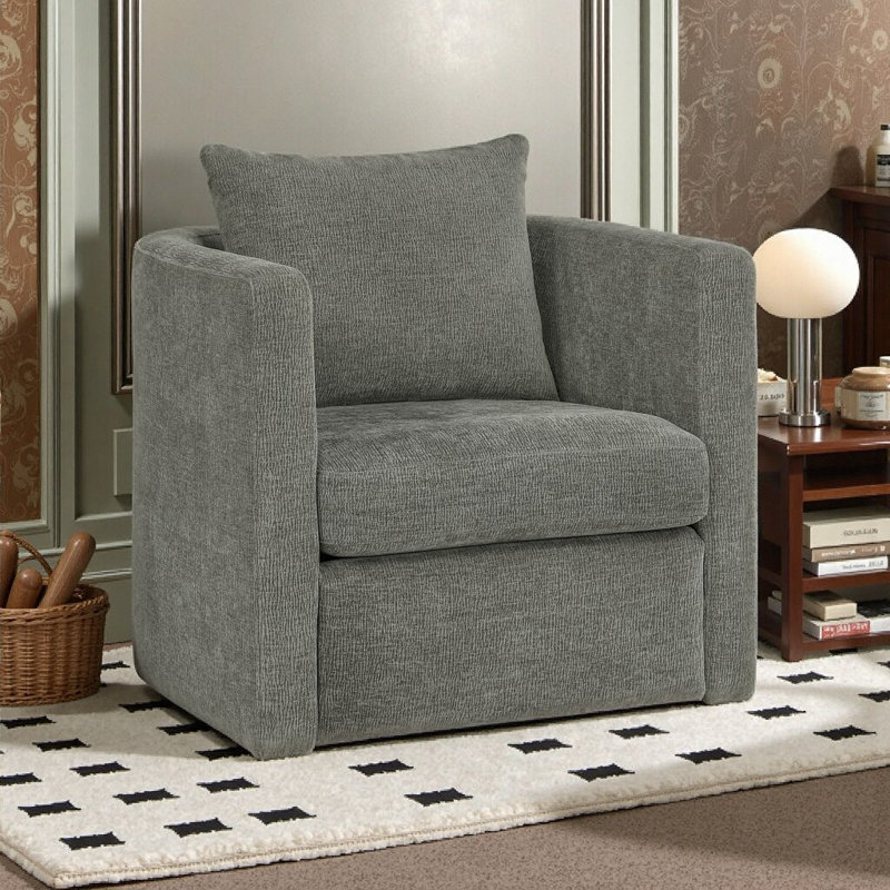 Fauteuil d'appoint pivotant de luxe: confort sans effort et design adapté aux animaux de compagnie pour les maisons modernes