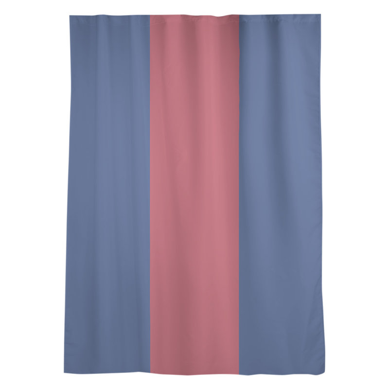 Panneau de rideau simple diaphane avec passe-tringle Stripes, Bay Football Blue/Red/Blue