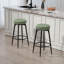 Swivel Upholstered Counter Stool with Metal Frame-1610283937