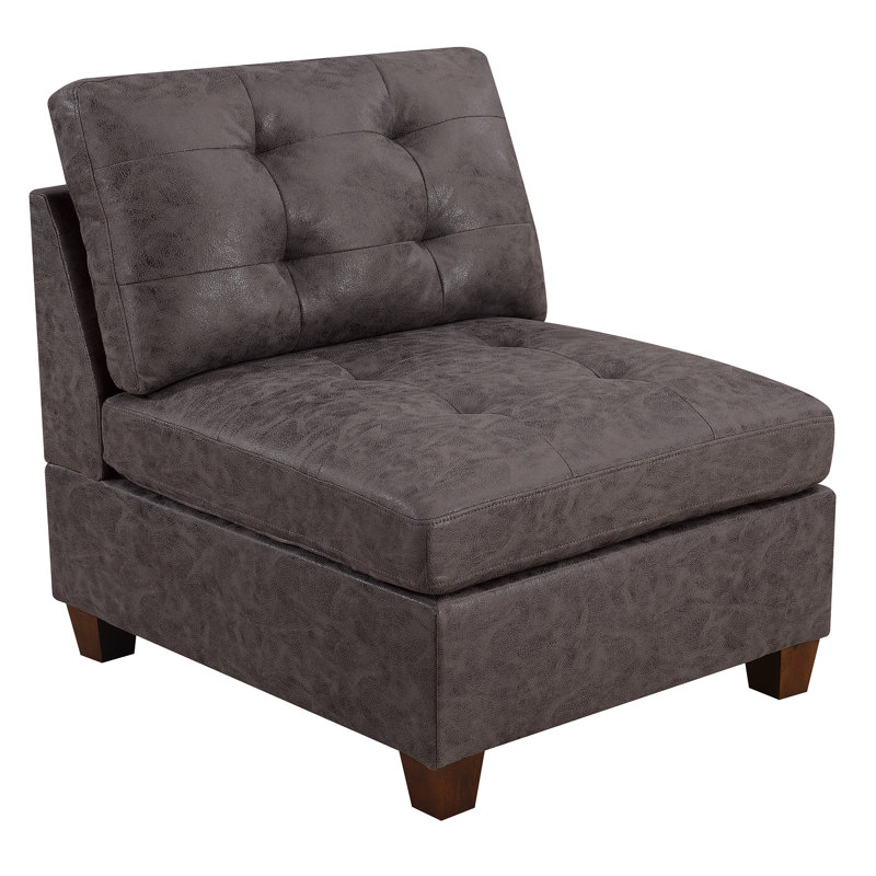 Fauteuil capitonné en similicuir respirant 1pc