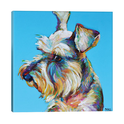 Dylan The Schnauzer - Wrapped Canvas Painting