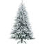  Arbre de Noël artificiel floqué neige avec 1401 pointes, support en métal pliable, arbre de Noël articulé-321995238