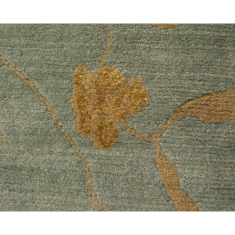 Climbing Floral Area Rug in Blue/Green/Yellow, Rectangle 8' x 10'
