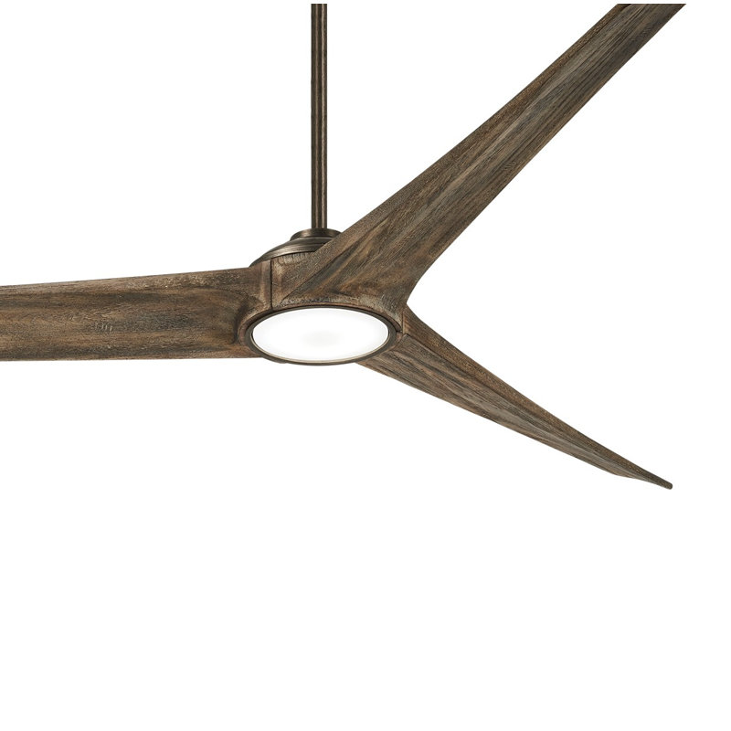 Ventilateur de plafond 84 po à 3 pales DEL 84 po avec télécommande et éclairage inclus Timber, Promenade vieillie