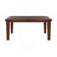 Table de salle à manger rectangulaire 1 pièce en chêne foncé avec rallonge de rangement en bois